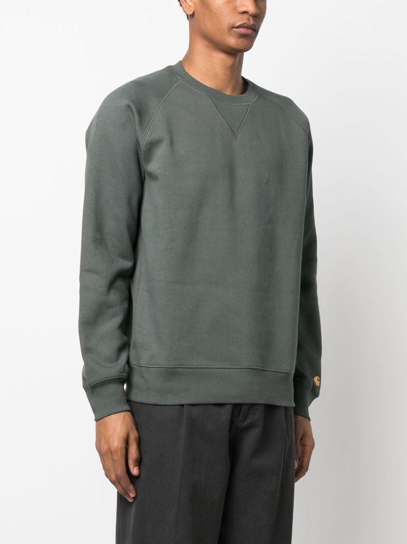 Green Chase Logo Embroidered Sweatshirt