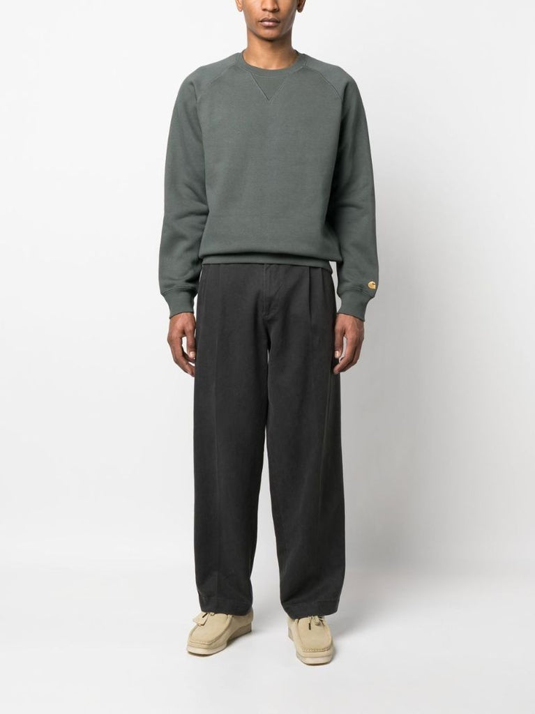 Green Chase Logo Embroidered Sweatshirt