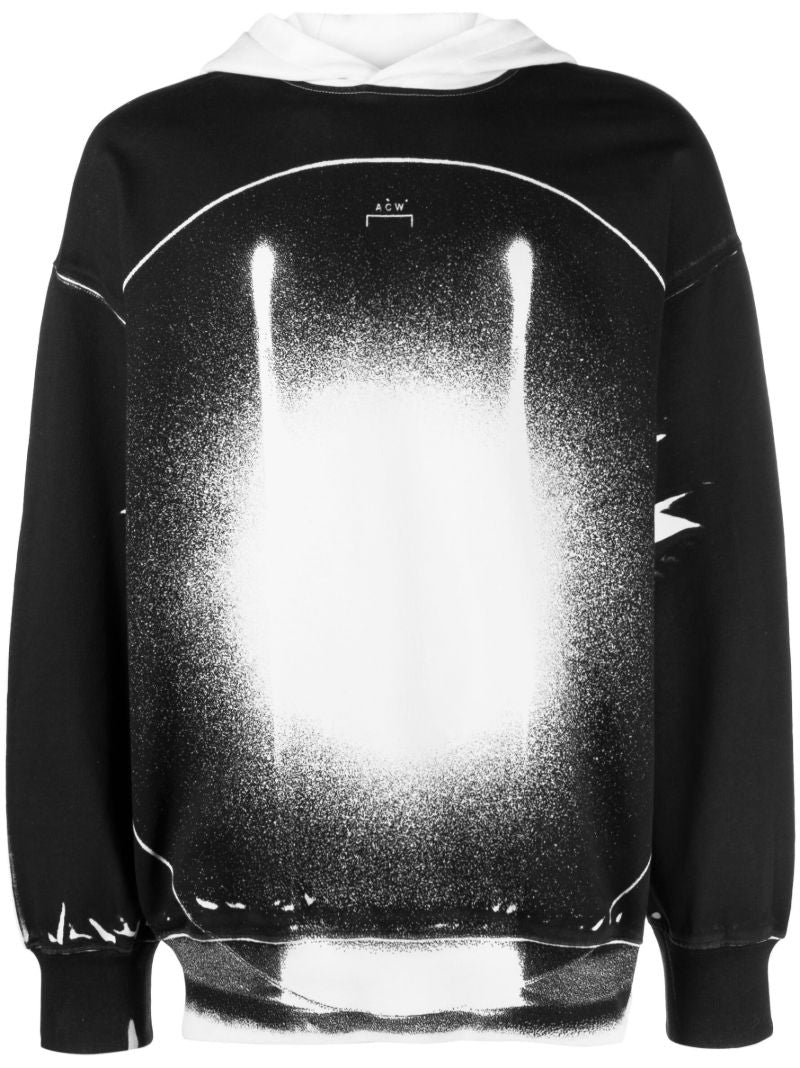 Black Exposure Print Hoodie
