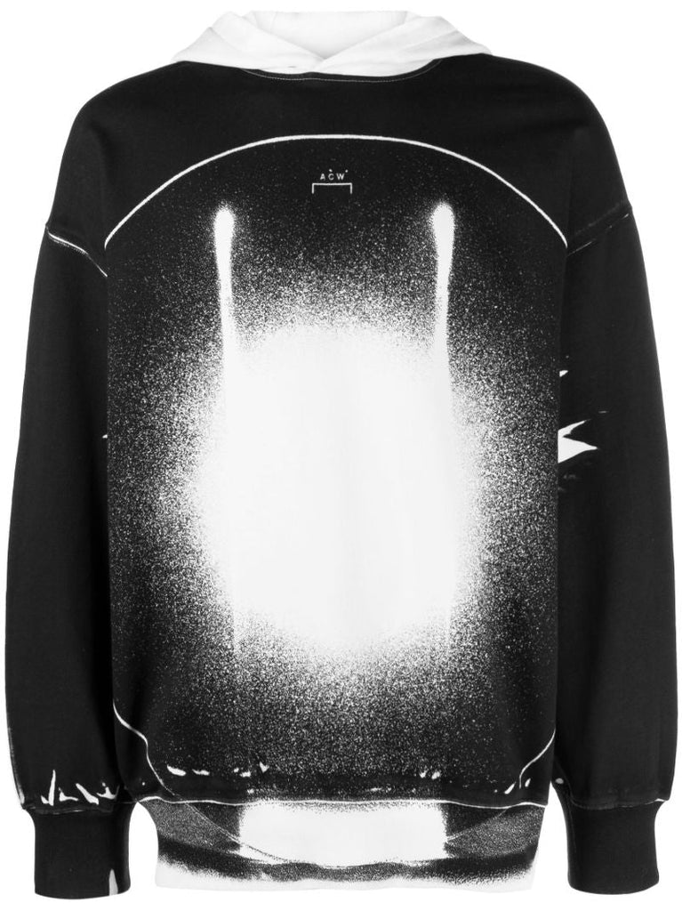 Black Exposure Print Hoodie