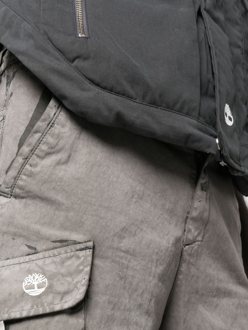 Grey Faded Cargo Shorts