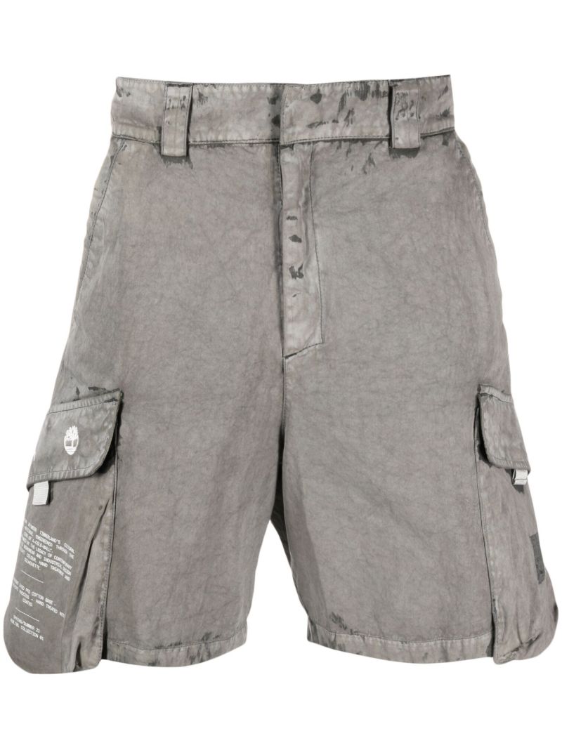 Grey Faded Cargo Shorts