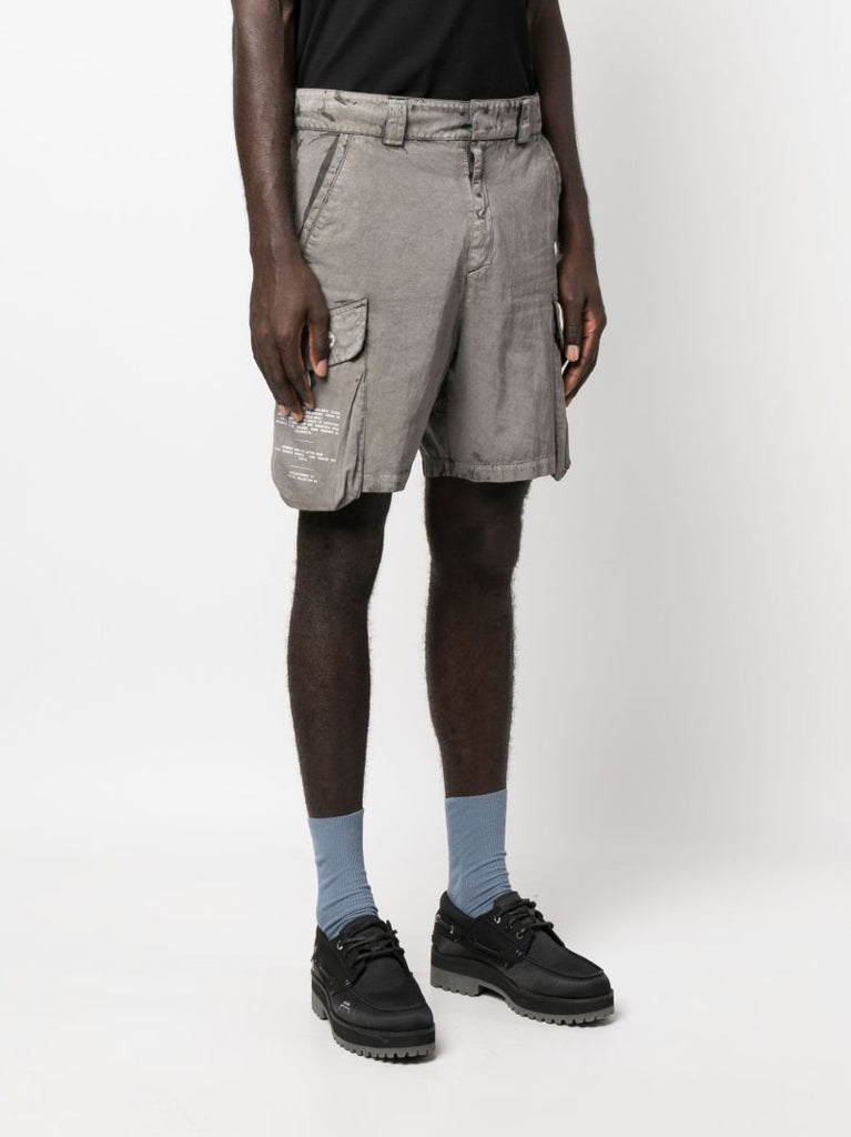 Grey Faded Cargo Shorts