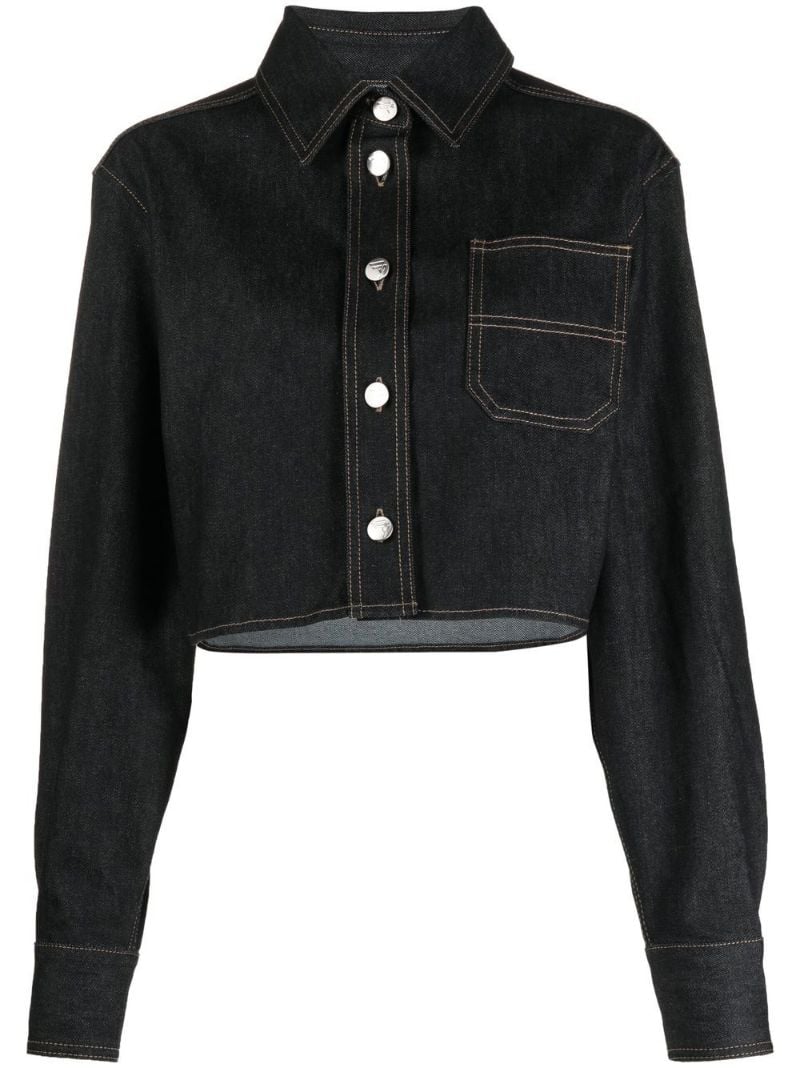 Black Denim Cop Shirt