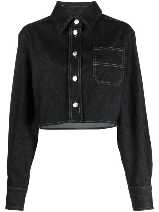 Black Denim Cop Shirt