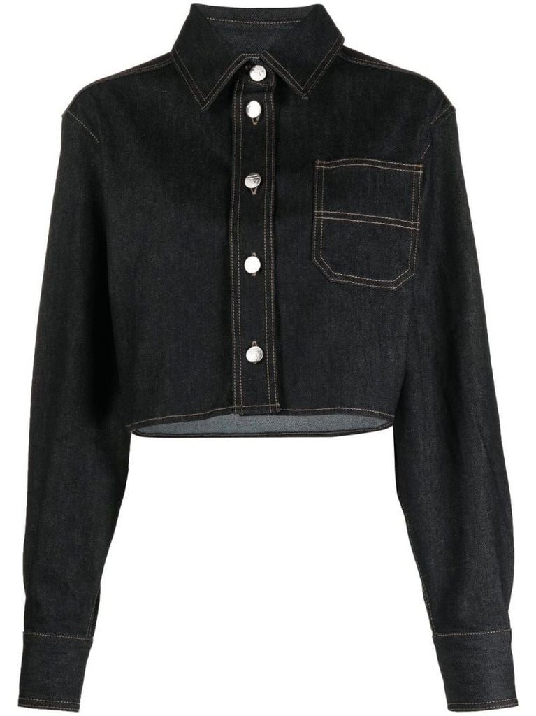 Black Denim Cop Shirt