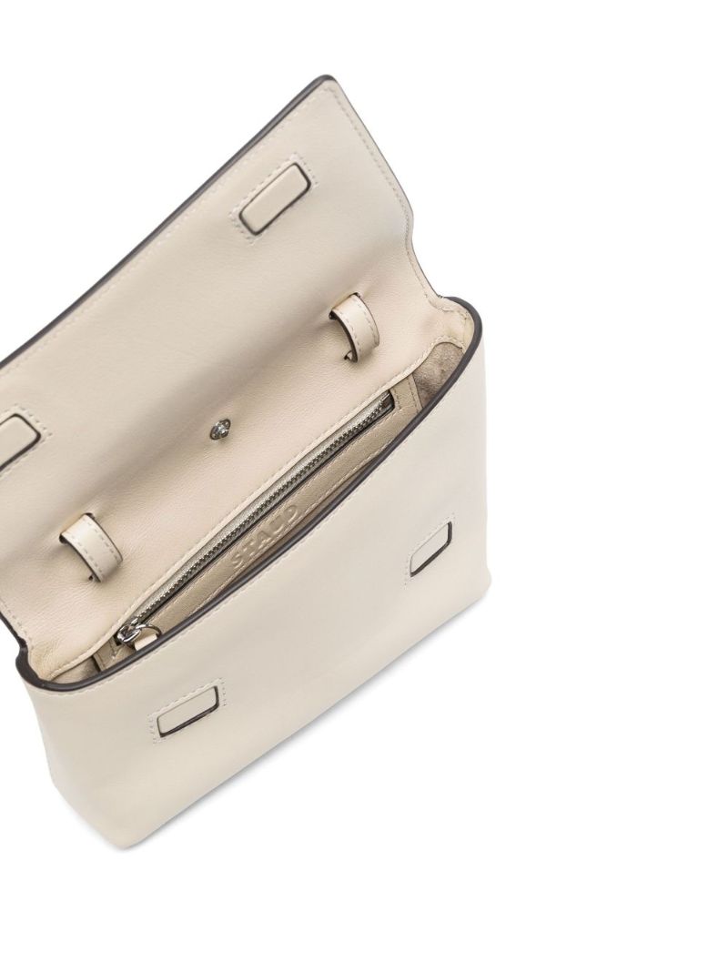 Neutral Acute Leather Cross Body Bag