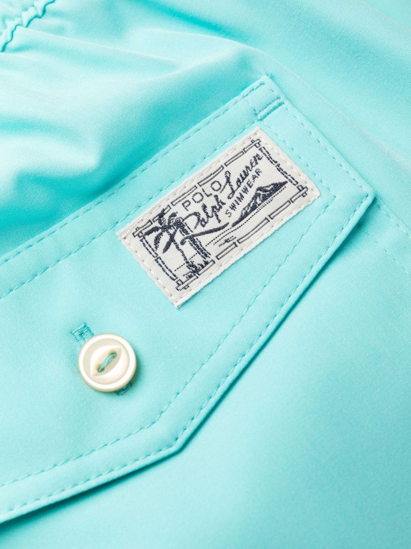 Blue Elasticated Waist Swim Shorts