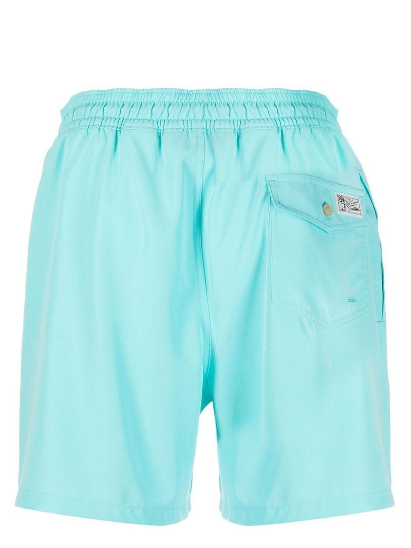 Blue Elasticated Waist Swim Shorts