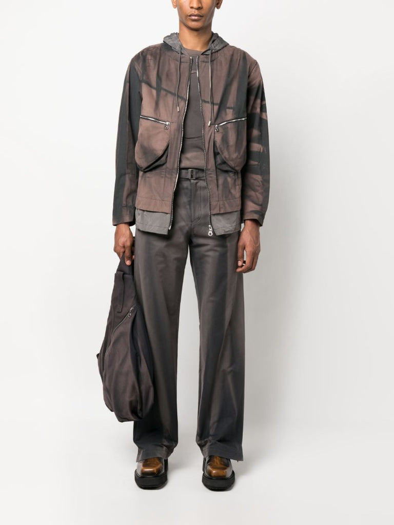 Grey Sun-bleached Straight-leg Trousers