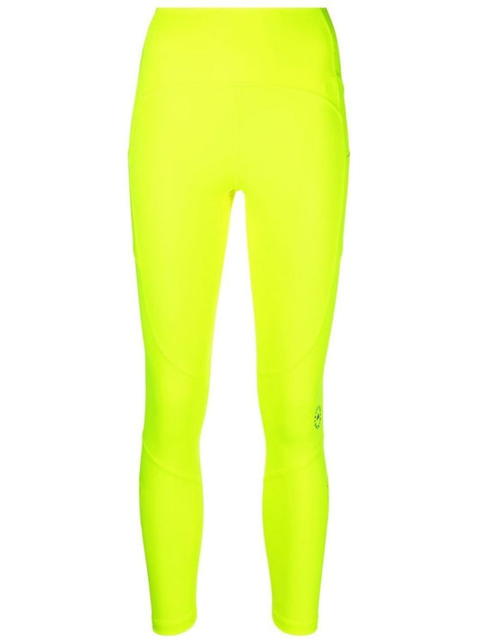 Yellow High Waisted Logo Leggings