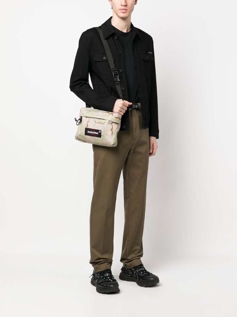 Neutral Camouflage Print Messenger Bag