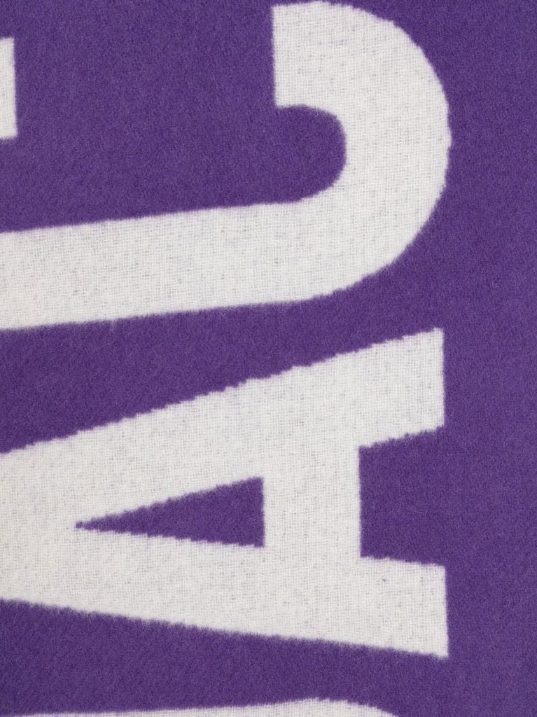 Purple L'Ã_x0083_Â©charpe Logo Virgin Wool Scarf