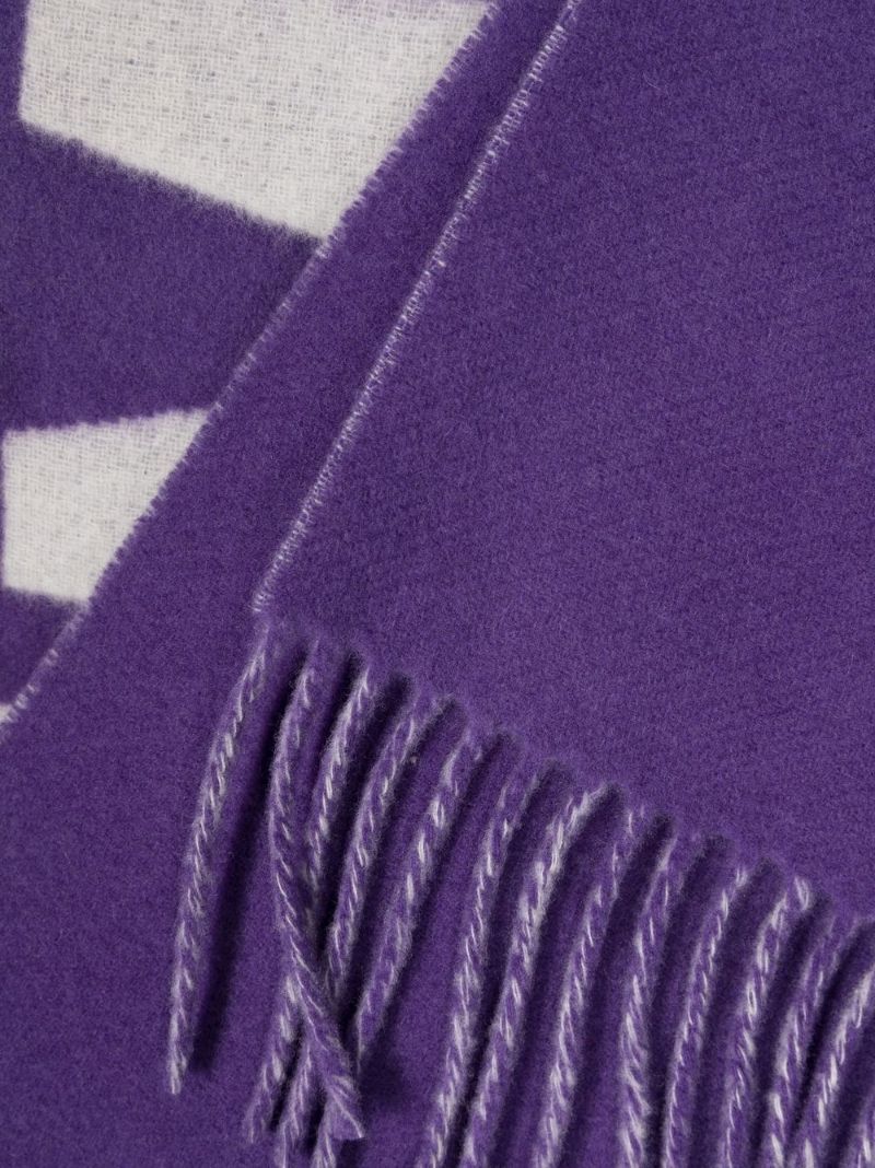 Purple L'Ã_x0083_Â©charpe Logo Virgin Wool Scarf