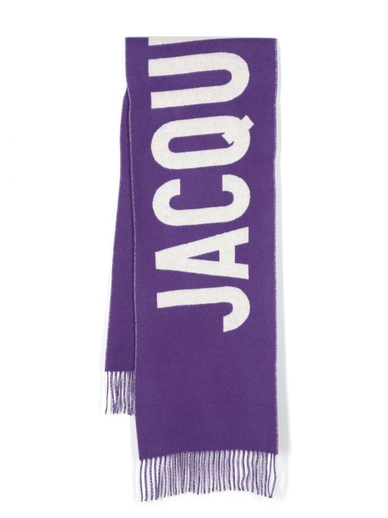 Purple L'Ã_x0083_Â©charpe Logo Virgin Wool Scarf