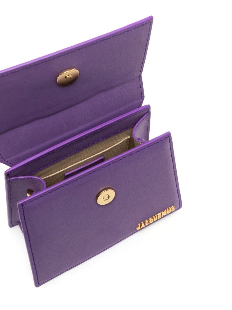 Purple Le Chiquito Noeud Suede Top Handle Bag