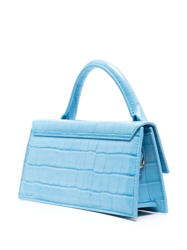 Blue Le Chiquito Long Leather Top Handle Bag