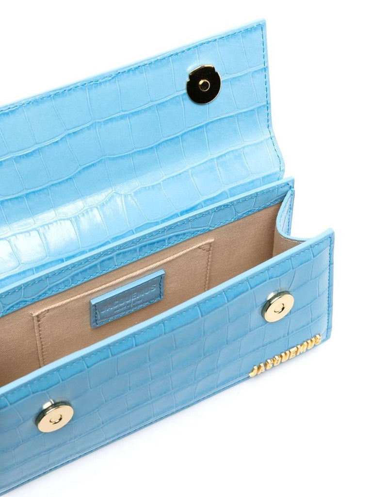Blue Le Chiquito Long Leather Top Handle Bag