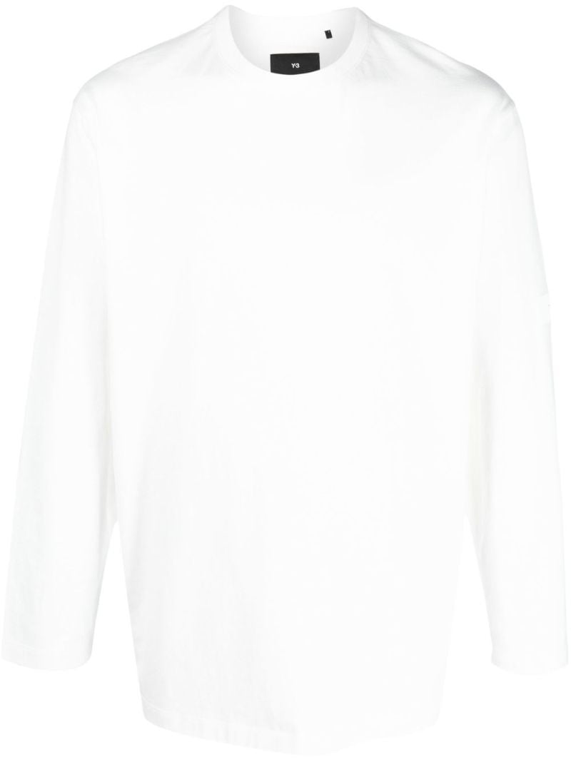 White Long-sleeve Cotton T-shirt