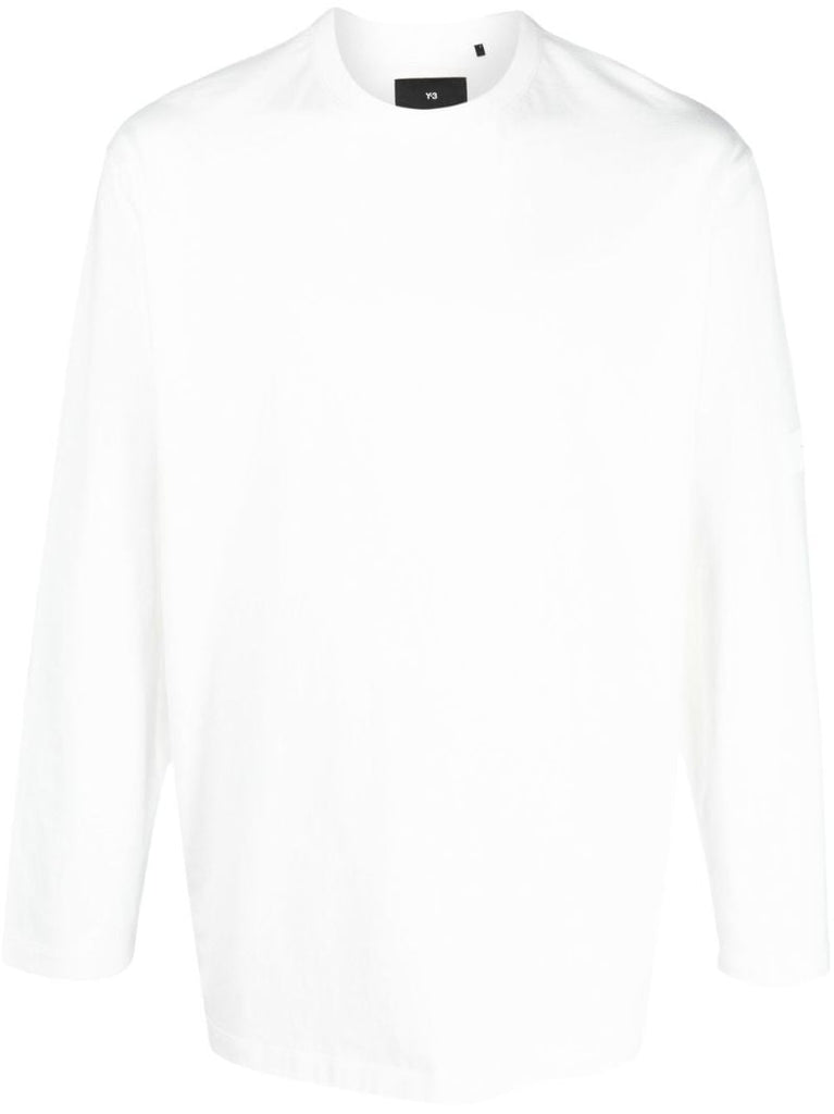 White Long-sleeve Cotton T-shirt