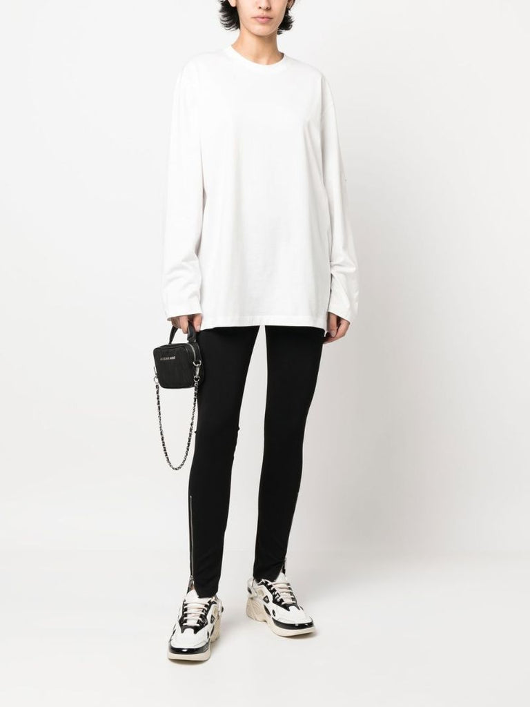 White Long-sleeve Cotton T-shirt
