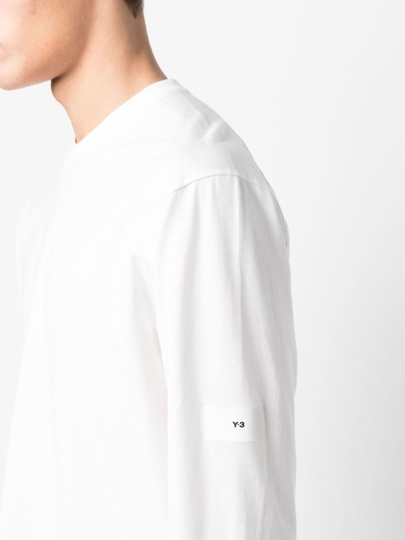 White Long-sleeve Cotton T-shirt