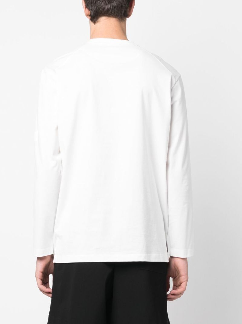 White Long-sleeve Cotton T-shirt