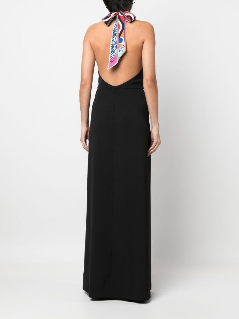 Black Halterneck Maxi Dress