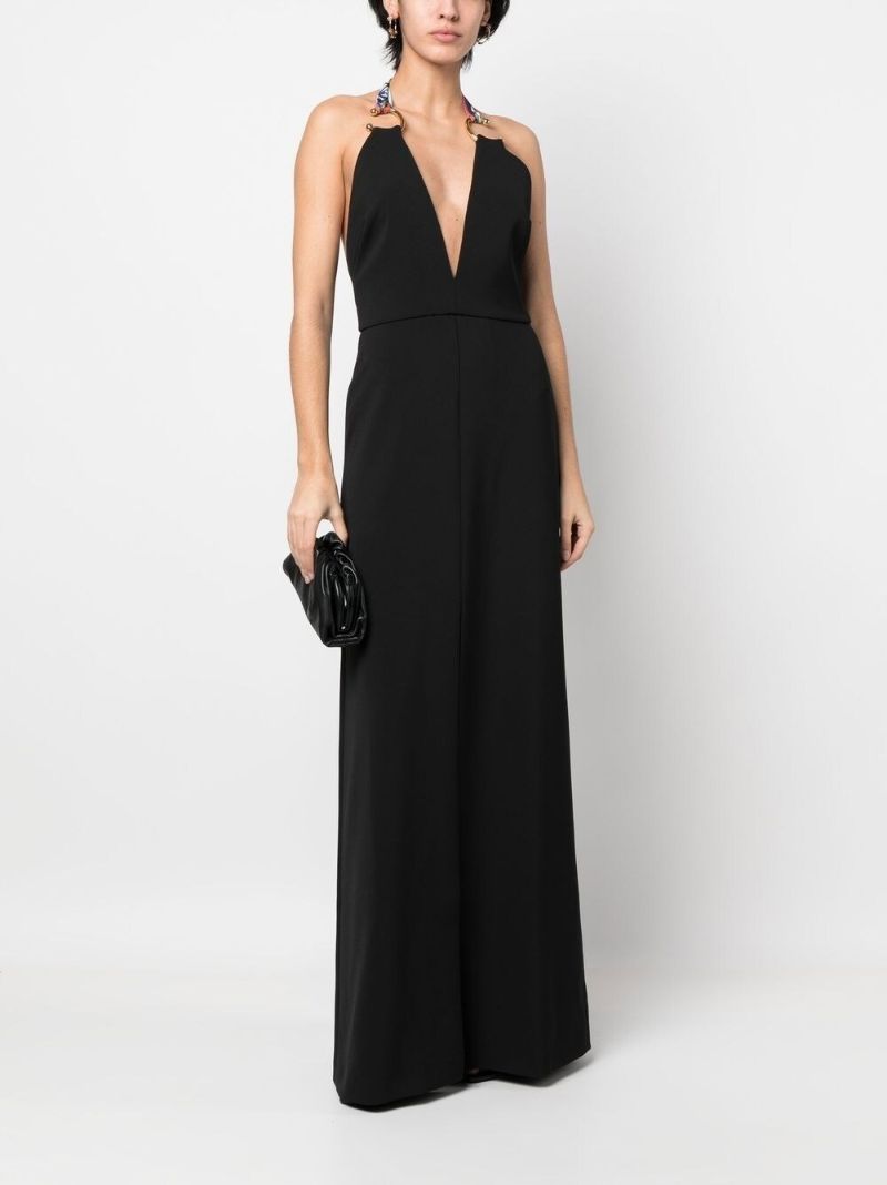 Black Halterneck Maxi Dress