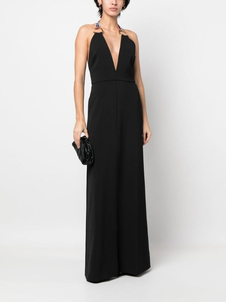 Black Halterneck Maxi Dress