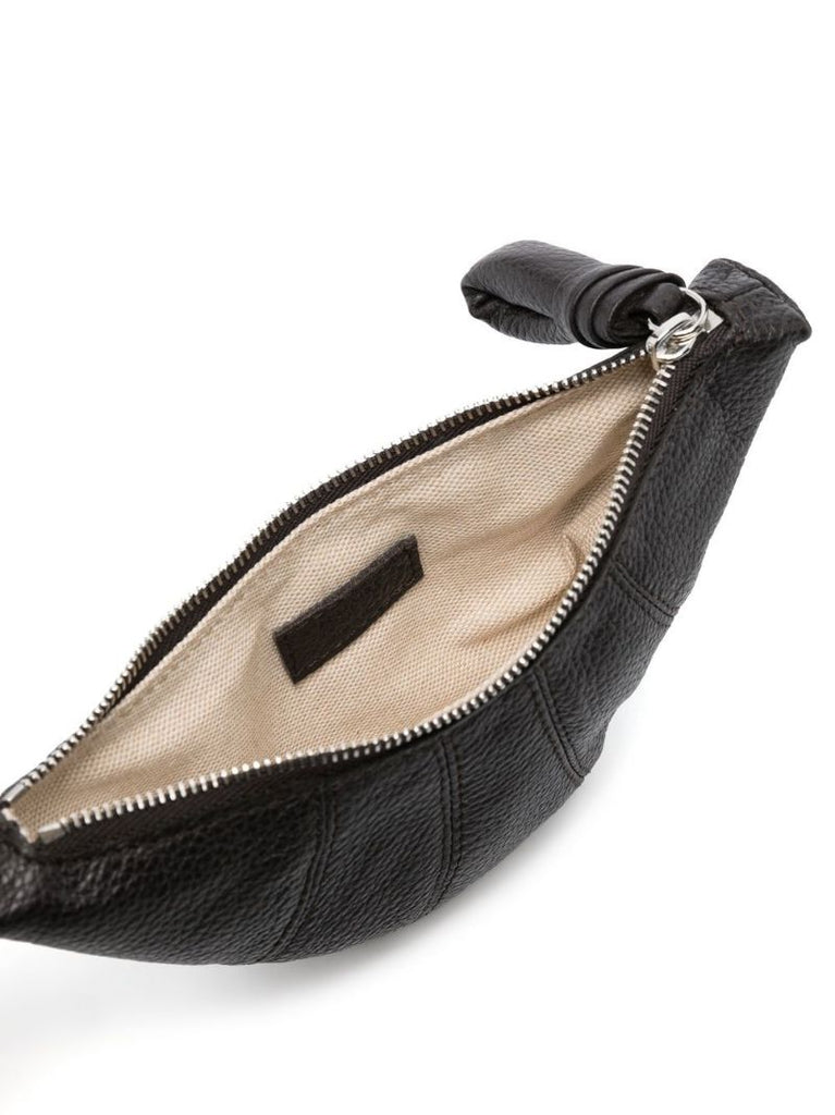 Brown Croissant Leather Mini Bag