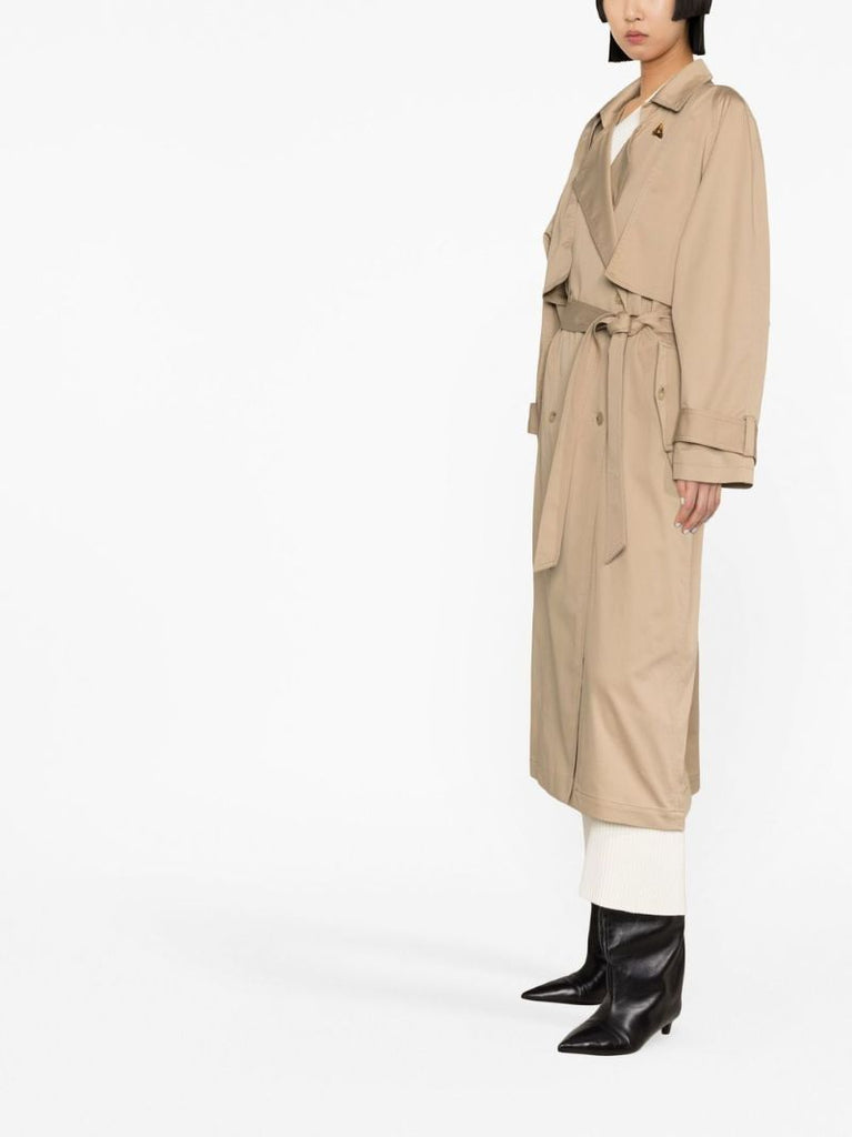 Neutral Belted Trench Coat