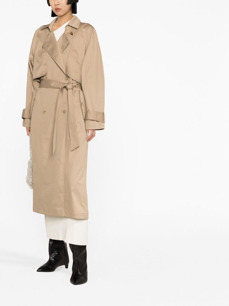 Neutral Belted Trench Coat