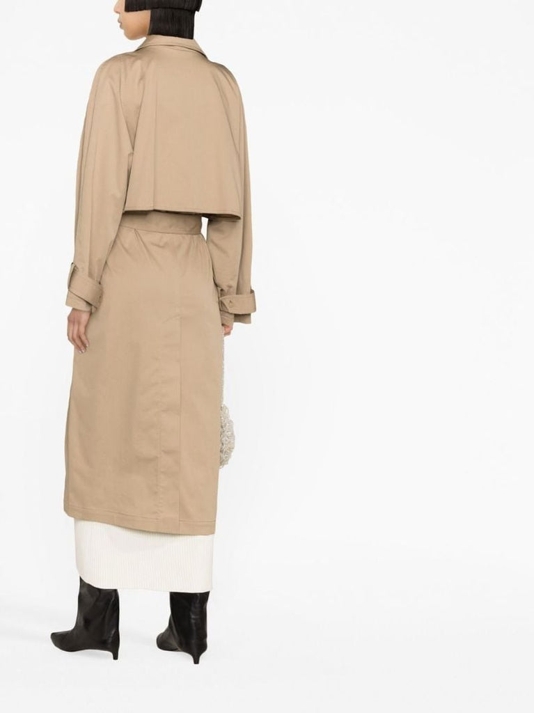 Neutral Belted Trench Coat