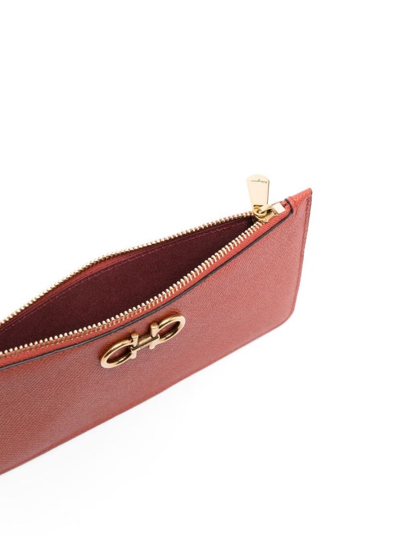 Orange Gancini Leather Wallet