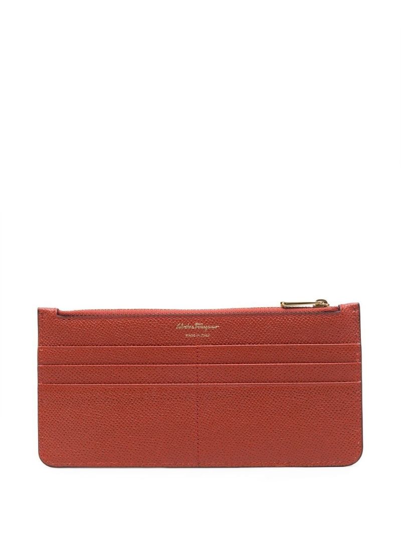 Orange Gancini Leather Wallet