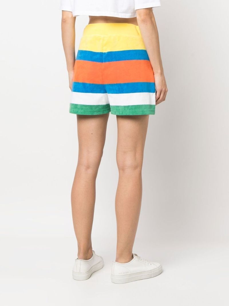 Multicolour Striped Towelling Shorts