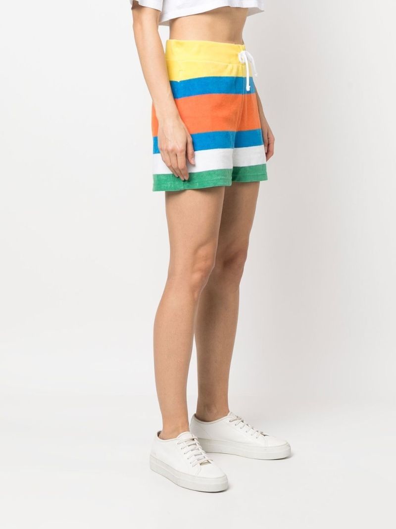 Multicolour Striped Towelling Shorts