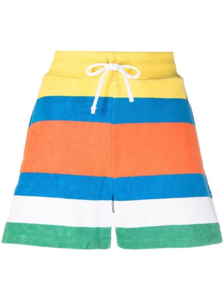 Multicolour Striped Towelling Shorts