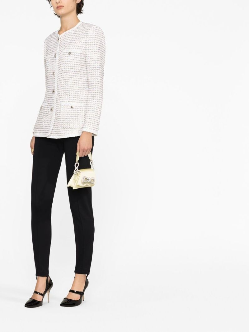 White Tweed Fitted Jacket