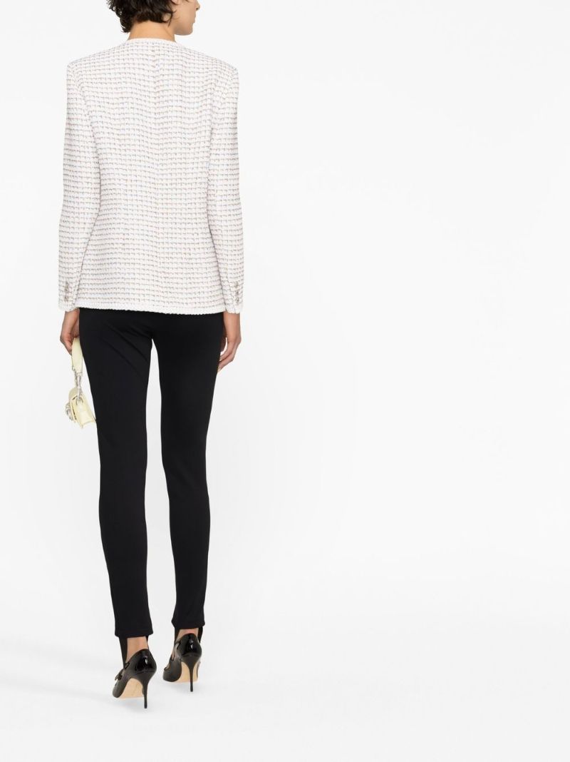 White Tweed Fitted Jacket