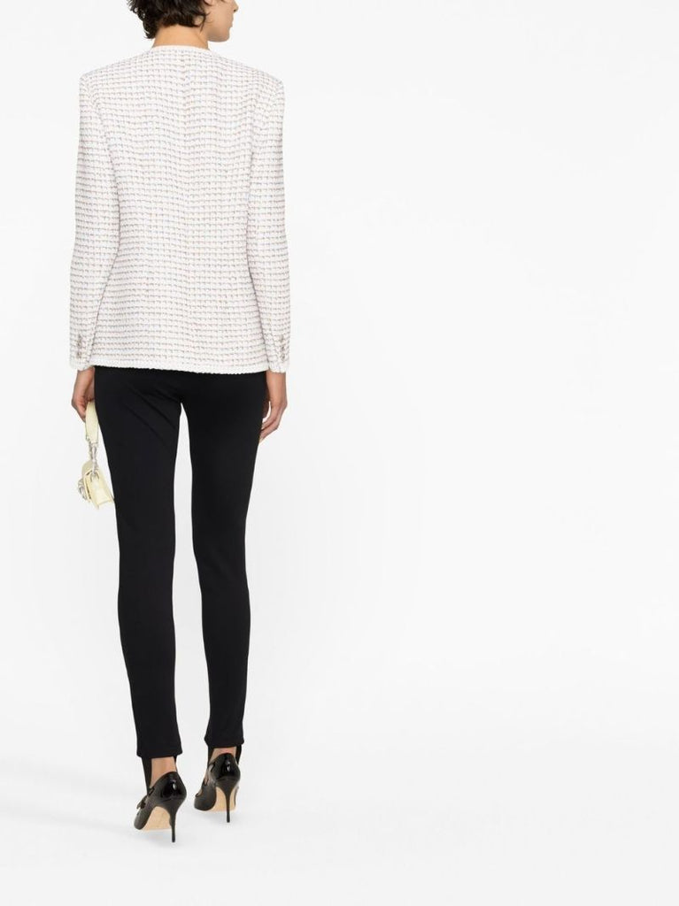 White Tweed Fitted Jacket