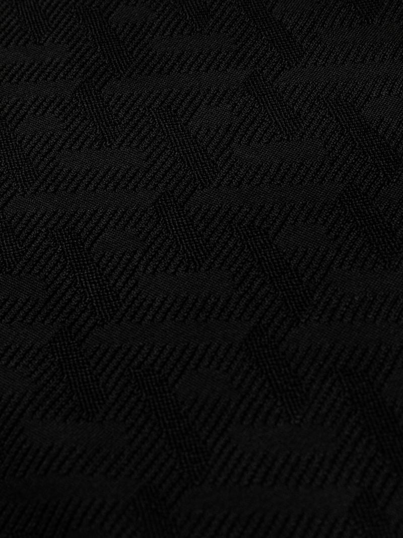 Black La Greca Jacquard Mini Dress
