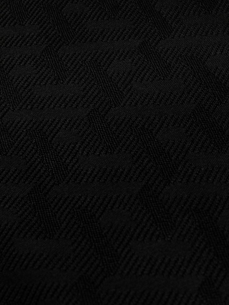 Black La Greca Jacquard Mini Dress