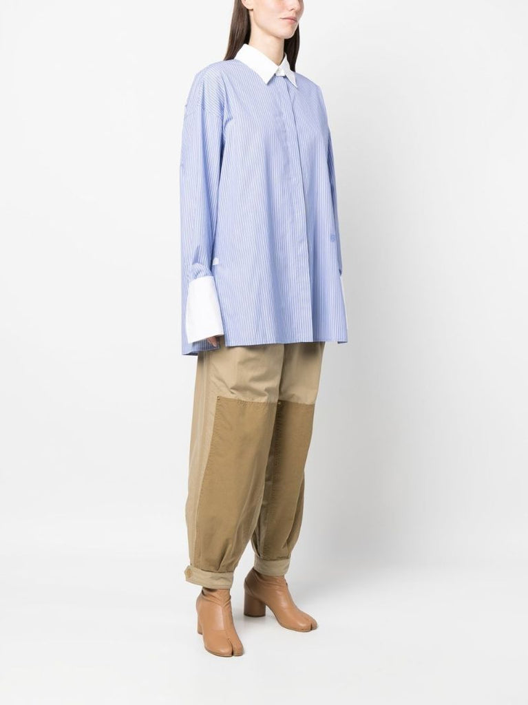 Blue Cotton Pinstripe Shirt
