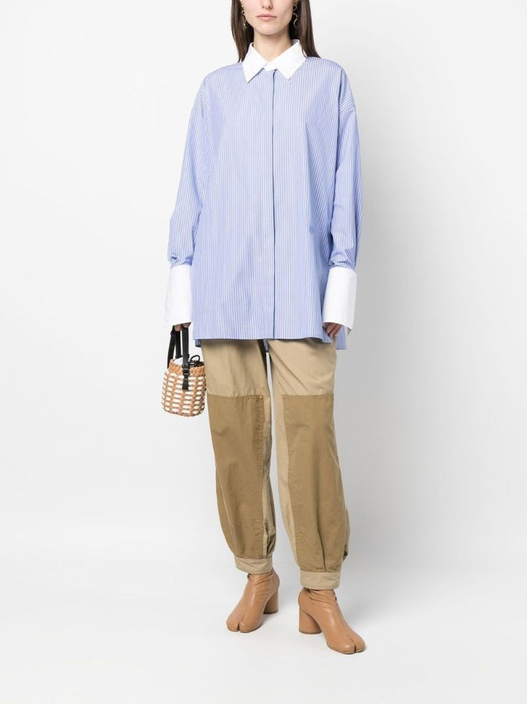 Blue Cotton Pinstripe Shirt