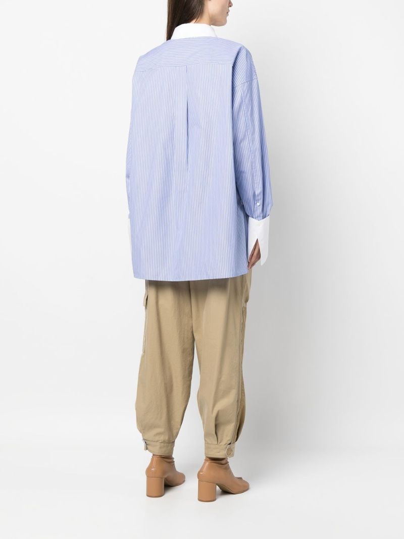 Blue Cotton Pinstripe Shirt