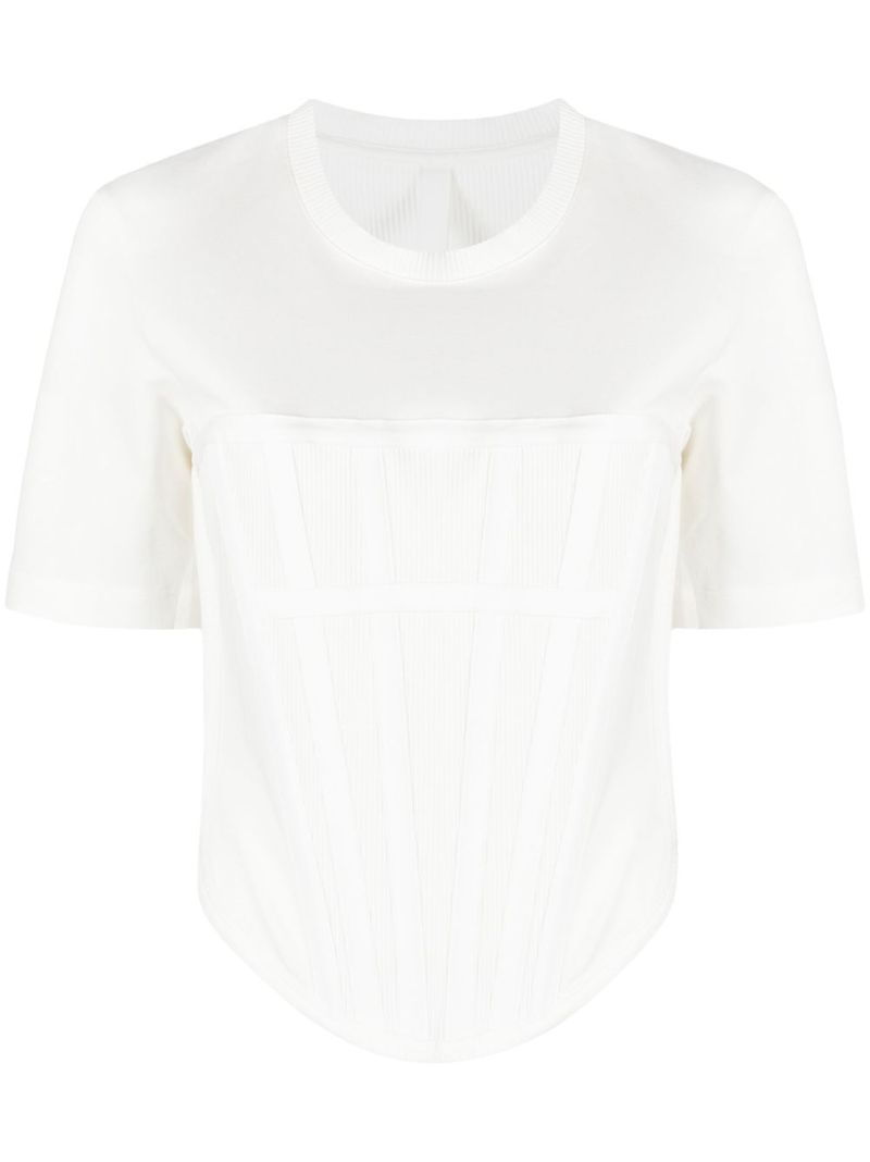 White Organic Cotton Corset T-shirt