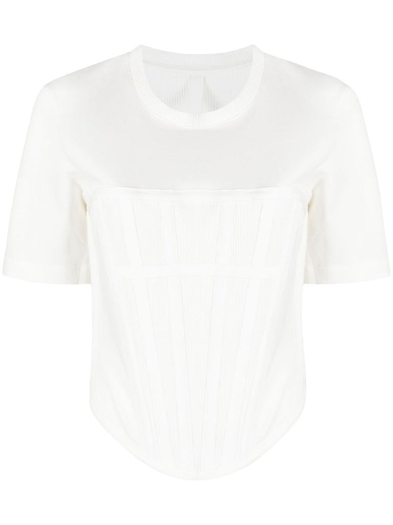 White Organic Cotton Corset T-shirt
