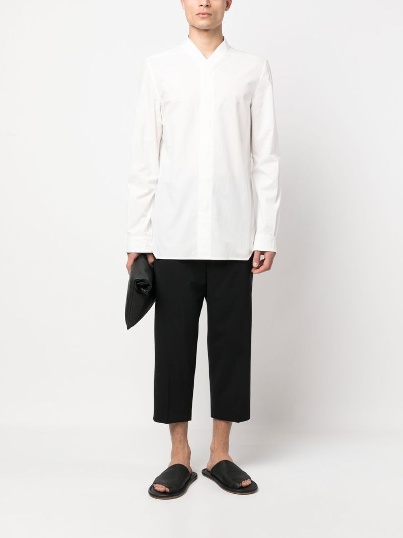 Black Cropped Tailored Trousers